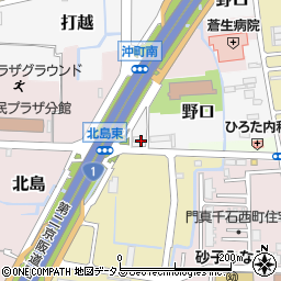 大阪府門真市野口周辺の地図