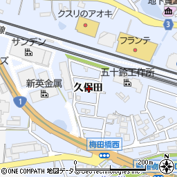 愛知県豊橋市大岩町久保田周辺の地図