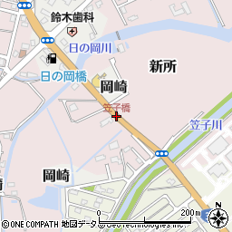 笠子橋周辺の地図