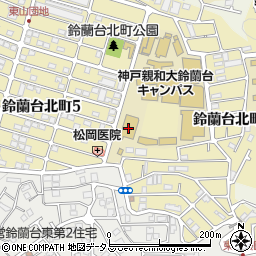 神戸親和女子大学周辺の地図