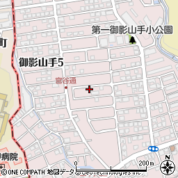 兵庫県神戸市東灘区御影山手4丁目14周辺の地図