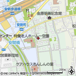 静岡県浜松市中央区安間町22周辺の地図