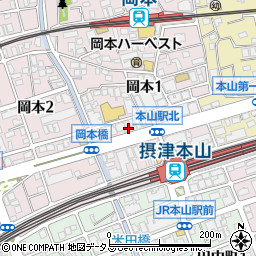 株式会社觀光堂　岡本店周辺の地図