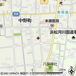 静岡県浜松市中央区中野町4195周辺の地図