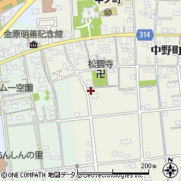 静岡県浜松市中央区中野町4113周辺の地図
