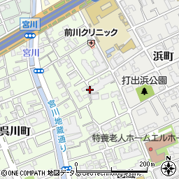 兵庫県芦屋市西蔵町周辺の地図