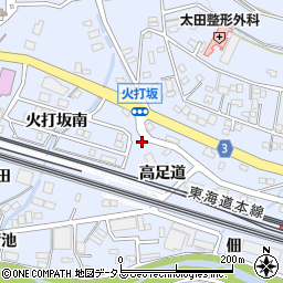 愛知県豊橋市大岩町高足道26周辺の地図