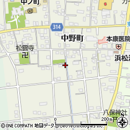 静岡県浜松市中央区中野町4159周辺の地図