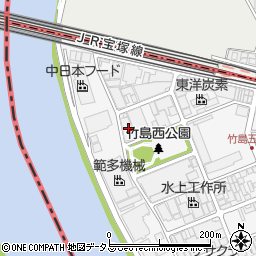 範多機械　竹島第二工場周辺の地図