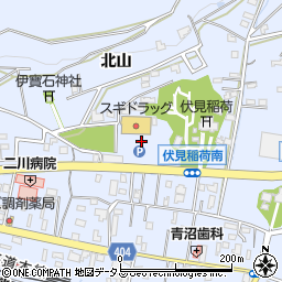 愛知県豊橋市大岩町周辺の地図