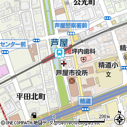 阪神芦屋周辺の地図