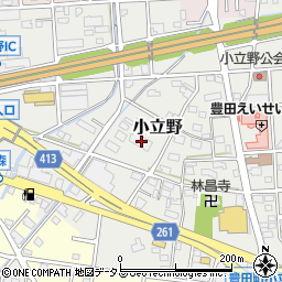 静岡県磐田市小立野386周辺の地図