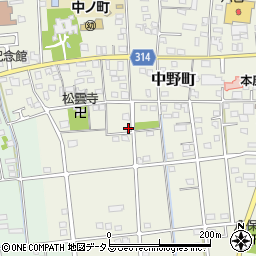 静岡県浜松市中央区中野町4141周辺の地図