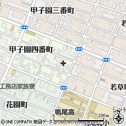 兵庫県西宮市甲子園四番町6-7周辺の地図