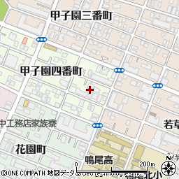 兵庫県西宮市甲子園四番町6周辺の地図