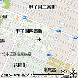 兵庫県西宮市甲子園四番町6-26周辺の地図