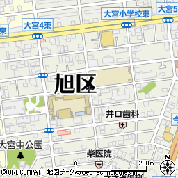 〒535-0002 大阪府大阪市旭区大宮の地図