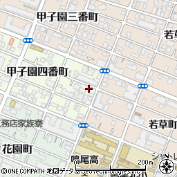 兵庫県西宮市甲子園四番町6-9周辺の地図