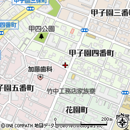 兵庫県西宮市甲子園四番町11-18周辺の地図