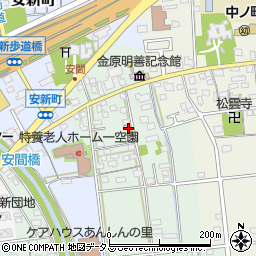 静岡県浜松市中央区安間町25周辺の地図