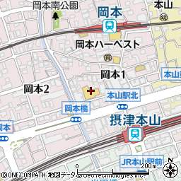 グルメシティ本山店周辺の地図