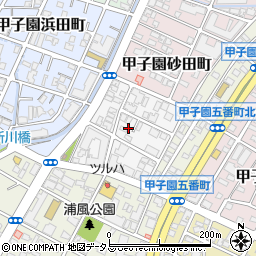 兵庫県西宮市甲子園六石町周辺の地図