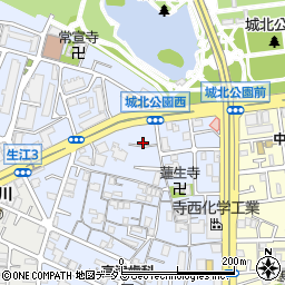 大阪府大阪市旭区生江周辺の地図