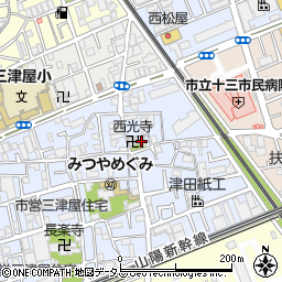西光寺周辺の地図