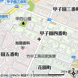 兵庫県西宮市甲子園四番町11-15周辺の地図