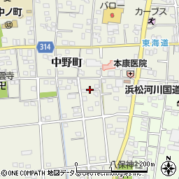 静岡県浜松市中央区中野町4185周辺の地図