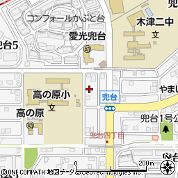 京都府木津川市兜台周辺の地図