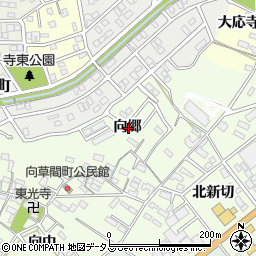 愛知県豊橋市向草間町向郷周辺の地図
