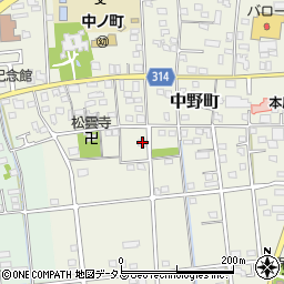 静岡県浜松市中央区中野町4144周辺の地図