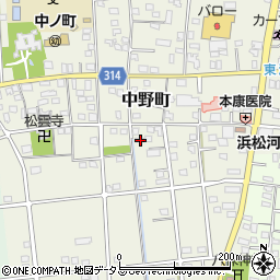 静岡県浜松市中央区中野町4172周辺の地図
