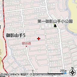 兵庫県神戸市東灘区御影山手4丁目17-2周辺の地図