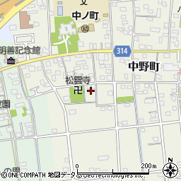 静岡県浜松市中央区中野町4132周辺の地図
