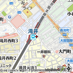 京阪滝井駅前パーキング周辺の地図