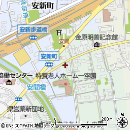 静岡県浜松市中央区安間町11周辺の地図