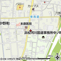 静岡県浜松市中央区中野町1167周辺の地図
