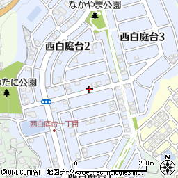 奈良県生駒市西白庭台周辺の地図