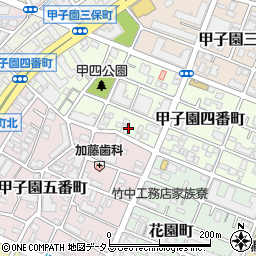 兵庫県西宮市甲子園四番町11-24周辺の地図