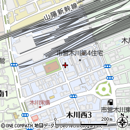 大阪市立　木川第１保育所周辺の地図