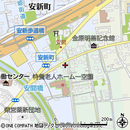 静岡県浜松市中央区安間町14周辺の地図