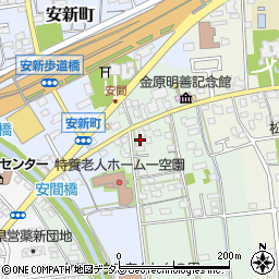 静岡県浜松市中央区安間町16周辺の地図