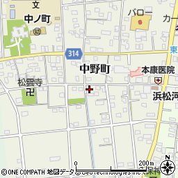 静岡県浜松市中央区中野町4173周辺の地図