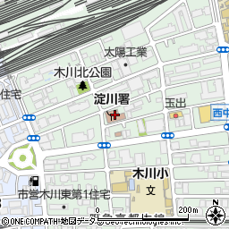 大阪市消防局淀川消防署周辺の地図