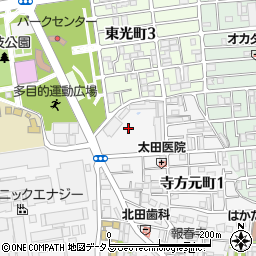 大阪府守口市寺方元町1丁目1周辺の地図