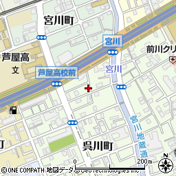 呉川児童遊園周辺の地図