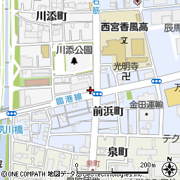 西宮警察署川添交番周辺の地図