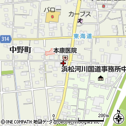 静岡県浜松市中央区中野町4212周辺の地図